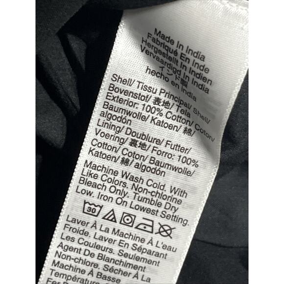 J Crew Collection Cecily Dress in Cotton Poplin 6 Black Puff Sleeve V Neck Midi - Picture 8 of 9